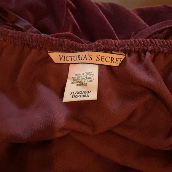 Burgundy velvet Victoria’s Secret romper - Picture 2 of 3